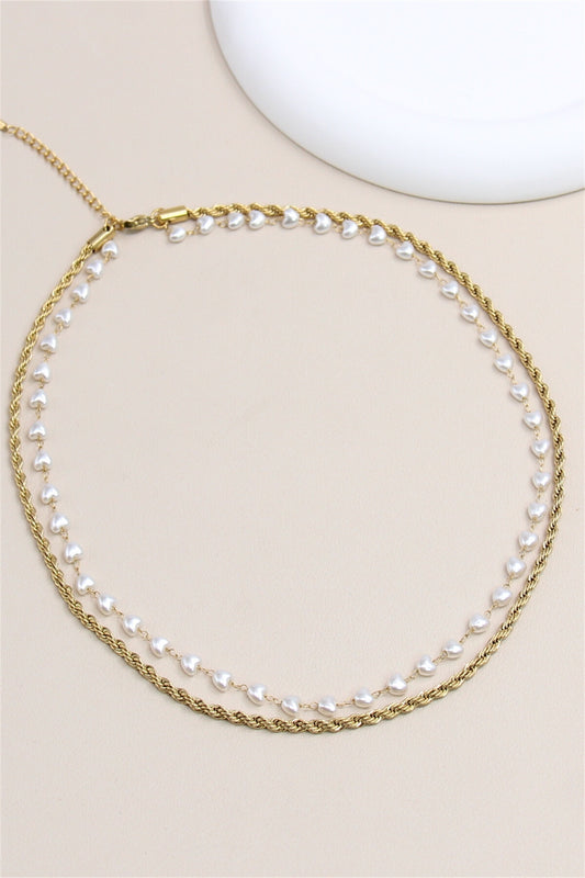 Twirl &amp; Pearl Necklace